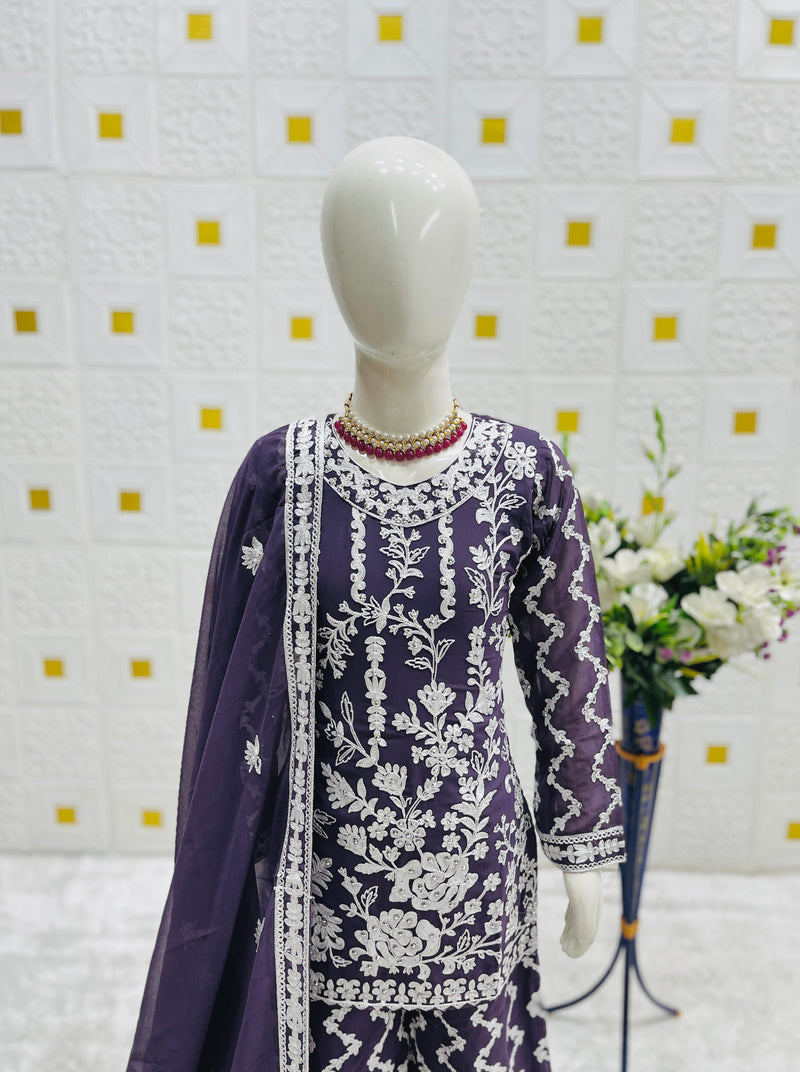 DESIGNER WEAR TOP WITH SHARARA AND DUPATTA SET READY TO WEAR COLLECTION OC-216