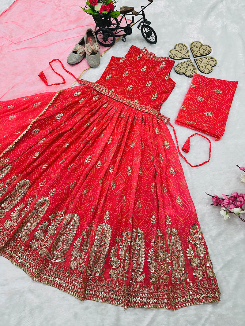 New Designer Heavy Fox Georgette Embroidered Siqunce Work Gownn OC-164