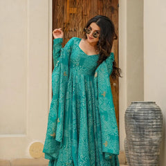 Magic Green Coloured Anarkali Suit