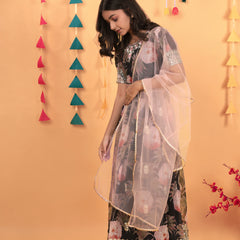 New Designer Heavy Fox Georgette Gownn OC-152 Black