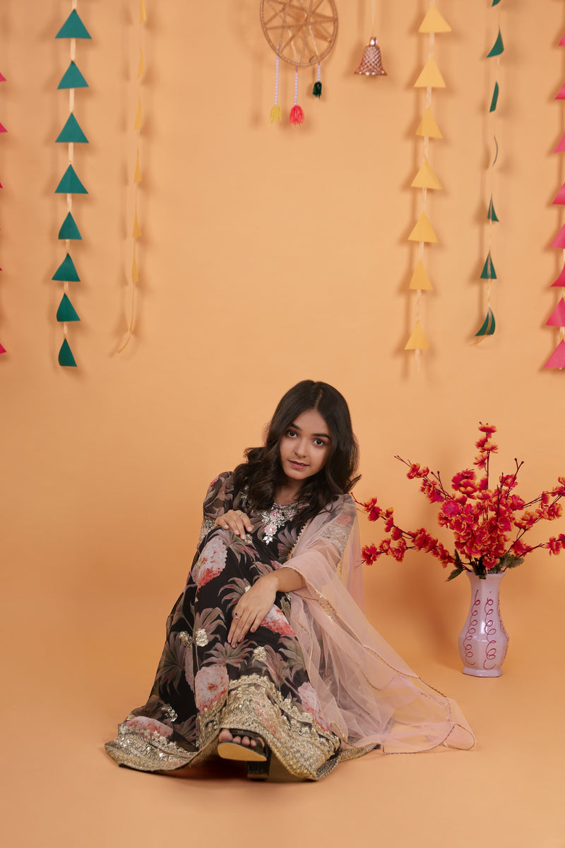 New Designer Heavy Fox Georgette Gownn OC-152 Black