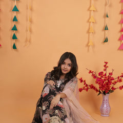 New Designer Heavy Fox Georgette Gownn OC-152 Black