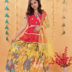 NEW DESIGNER KEDIYA STYLE LAHENGAA SET FULLY STTICHED OC-187 Yellow