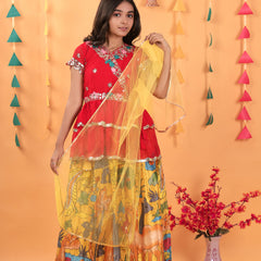 NEW DESIGNER KEDIYA STYLE LAHENGAA SET FULLY STTICHED OC-187 Yellow