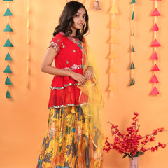 NEW DESIGNER KEDIYA STYLE LAHENGAA SET FULLY STTICHED OC-187 Yellow