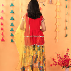 NEW DESIGNER KEDIYA STYLE LAHENGAA SET FULLY STTICHED OC-187 Yellow