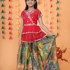 NEW DESIGNER KEDIYA STYLE LAHENGAA SET FULLY STTICHED OC-187 Green