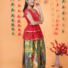 NEW DESIGNER KEDIYA STYLE LAHENGAA SET FULLY STTICHED OC-187 Green