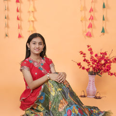 NEW DESIGNER KEDIYA STYLE LAHENGAA SET FULLY STTICHED OC-187 Pink