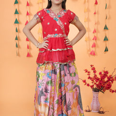 NEW DESIGNER KEDIYA STYLE LAHENGAA SET FULLY STTICHED OC-187 Pink