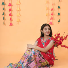 NEW DESIGNER KEDIYA STYLE LAHENGAA SET FULLY STTICHED OC-187 Pink