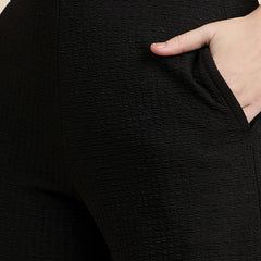 Black Cotton Blend Outwear Cord Set