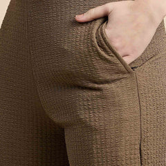 Brown Cotton Blend Outwear Cord Set