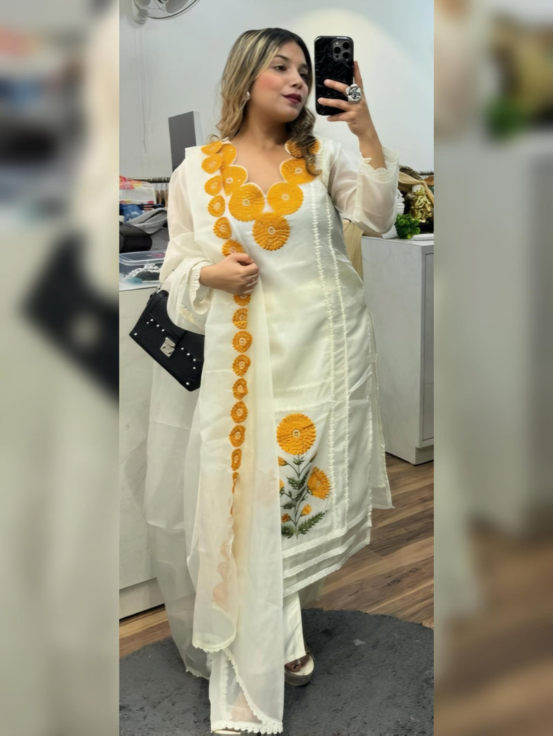 Kurti Pant and Dupatta Set