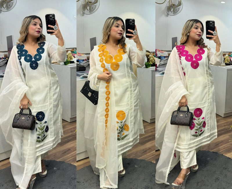 Kurti Pant and Dupatta Set