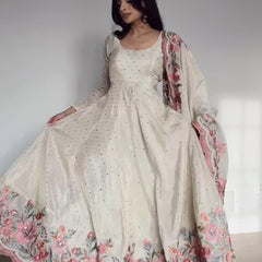 Aarushi Heavy Pure Vichitra Silk Gown