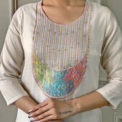 Women's Simar Embroidered Straight Kurta with Pant and Dupatta Sets