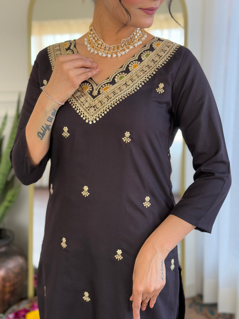 Women's Designer Party Wear Pure Soft Viscose Slub Kurti Pent Set with Dupatta