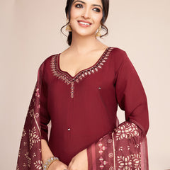 Queen Vastra Mirror Hand Work Silk Kurti Set