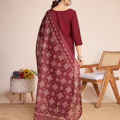 Queen Vastra Mirror Hand Work Silk Kurti Set