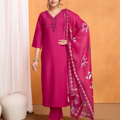 MIRROR WORK KURTI PANT DUPATTA SET