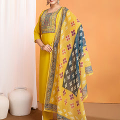 Roman Silk Kurta With Bottom & Dupatta Set