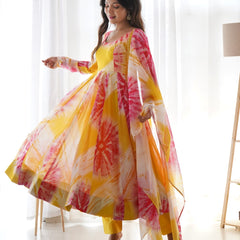 PURE SOFT ORGANZA ANARKALI SUIT SET WITH FULLY STITCHED DKB -27