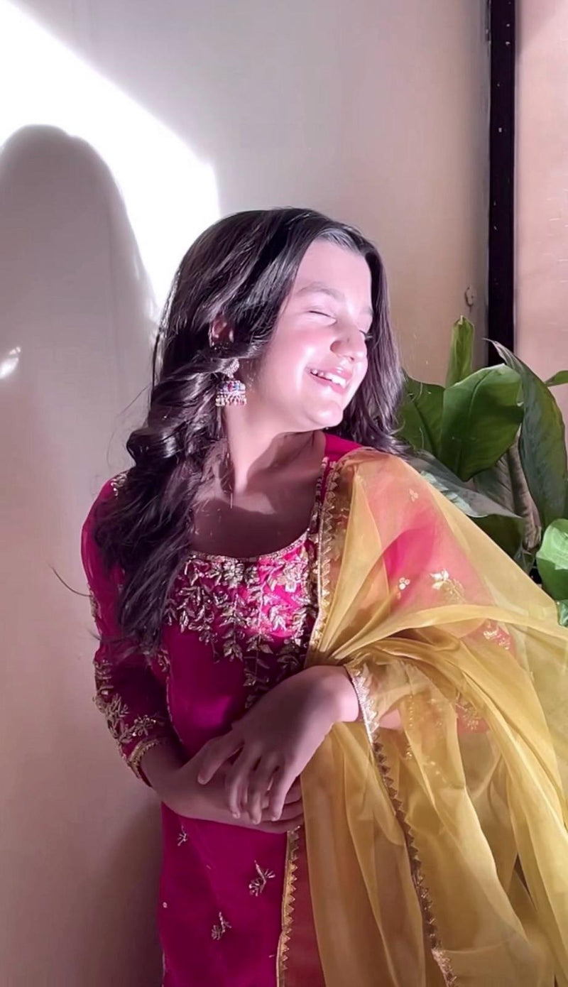 TRENDING  TOP WITH  SHARARA AND DUPATTAA OC-205