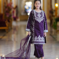 TRENDING TOP WITH BOTTOM AND DUPATTA SET READY TO WEAR COLLECTION OC-214 purple Grape
