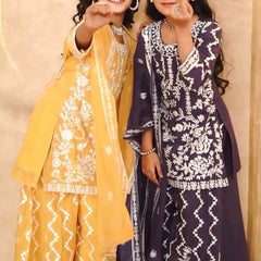 DESIGNER WEAR TOP WITH SHARARA AND DUPATTA SET READY TO WEAR COLLECTION OC-216