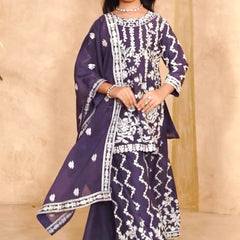 DESIGNER WEAR TOP WITH SHARARA AND DUPATTA SET READY TO WEAR COLLECTION OC-216