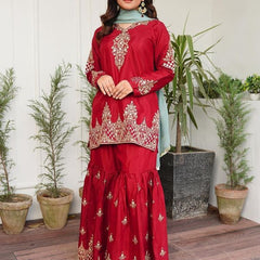 TRENDING  TOP WITH SHARARA AND DUPATTA SET NOC - 6631