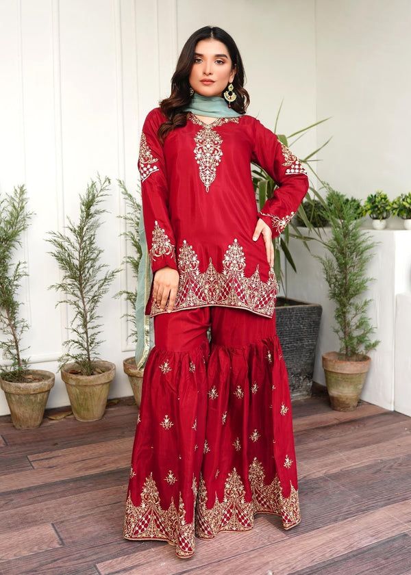 TRENDING  TOP WITH SHARARA AND DUPATTA SET NOC - 6631