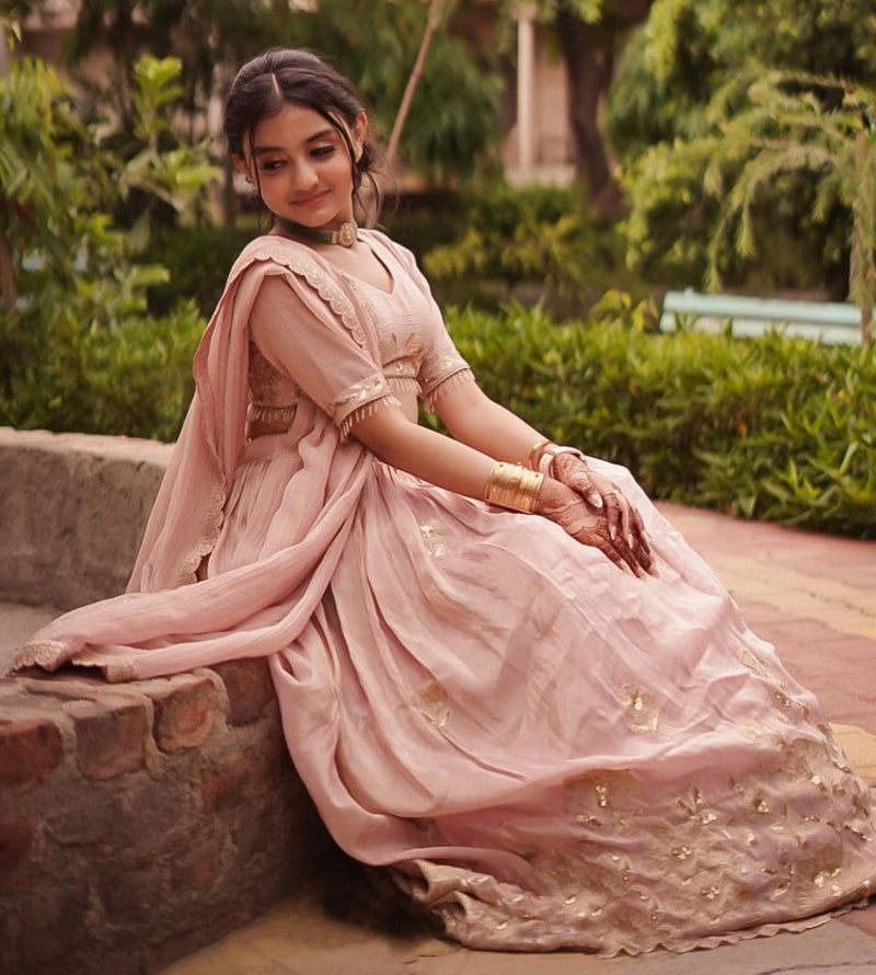 KIDS STYLIST  LAHENGA-CHOLI SET FULLY STTICHED  OC-221