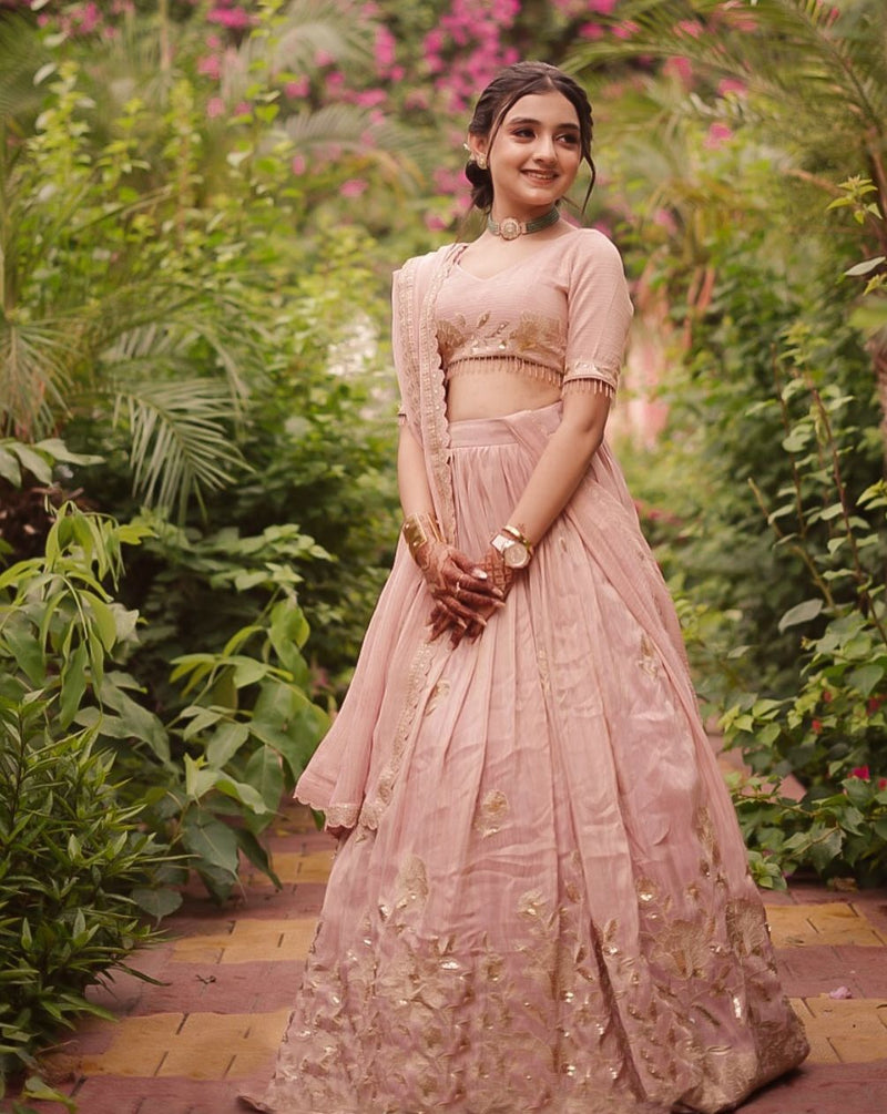 KIDS STYLIST  LAHENGA-CHOLI SET FULLY STTICHED  OC-221