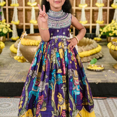 Beautiful Kids Gown Set  Full Stitched OC-223