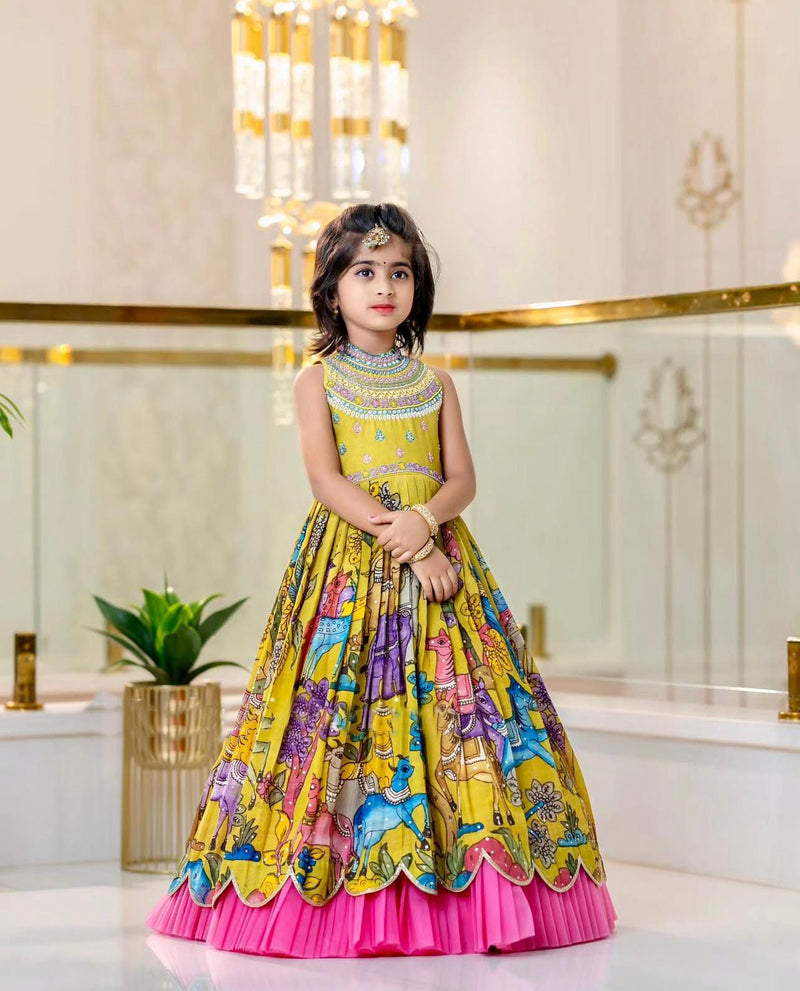 Beautiful Kids Gown Set  Full Stitched New Launching OC-228