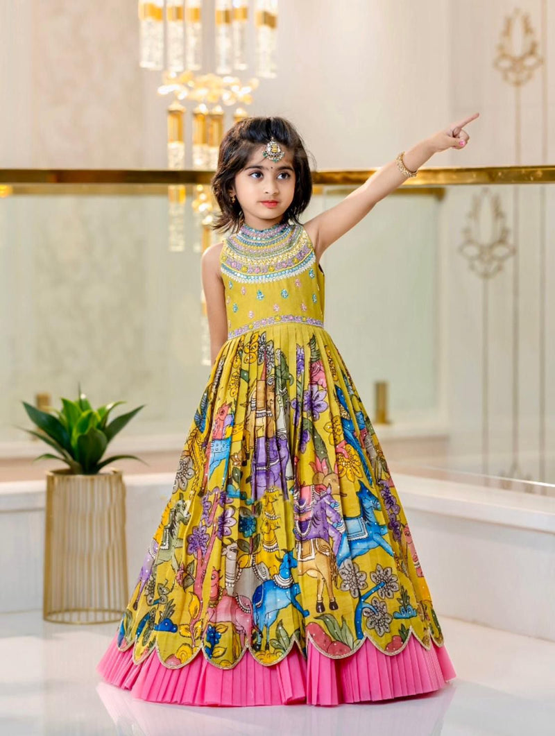 Beautiful Kids Gown Set  Full Stitched New Launching OC-228