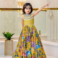 Beautiful Kids Gown Set  Full Stitched New Launching OC-228