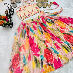 NEW DESIGNER LAHENGAA CHOLI SET FULLY STTICHED OC-194