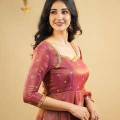 Saakshi`s cosmo Slit Anarkali Premium Suit Set