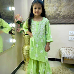 New Designer Heavy Rayon Cottonn Top-Shararaa OC-140 Green