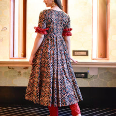 RAYON GOWN KURTA AND PENT SET AC-7005