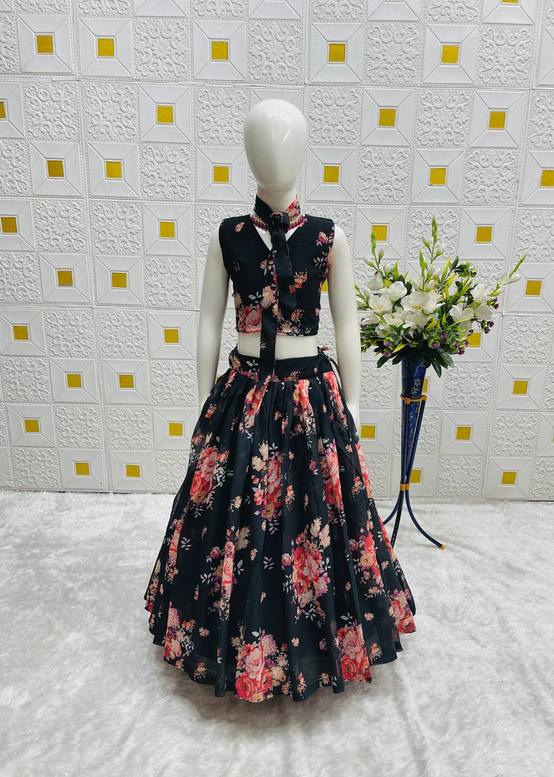 New Designer Lehenga Choli With Koti Ready To Wear Collection OC-210 Black