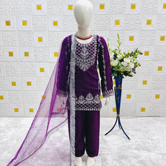 TRENDING TOP WITH BOTTOM AND DUPATTA SET READY TO WEAR COLLECTION OC-214 purple Grape