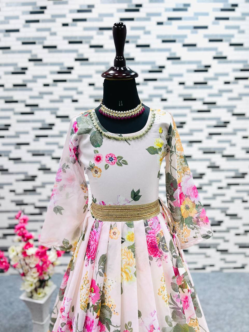 New Designer Heavy Fox Georgette Digital Print Gownn OC-142