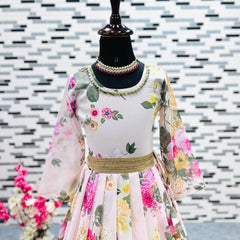 New Designer Heavy Fox Georgette Digital Print Gownn OC-142