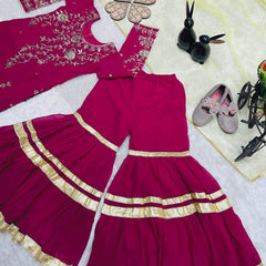 TRENDING  TOP WITH  SHARARA AND DUPATTAA OC-205