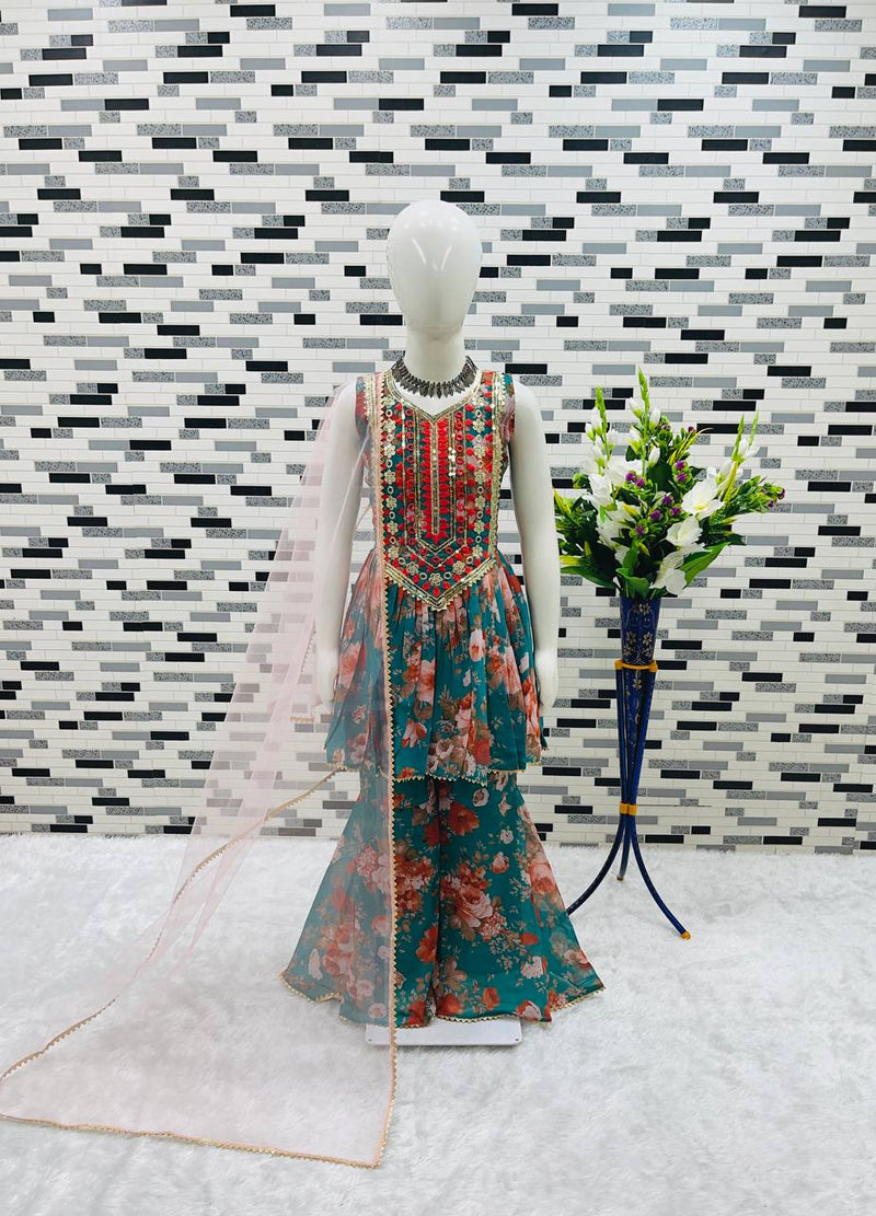 TOP WITH SARARAA AND DUPATTAA FULL STTICHED OC-184