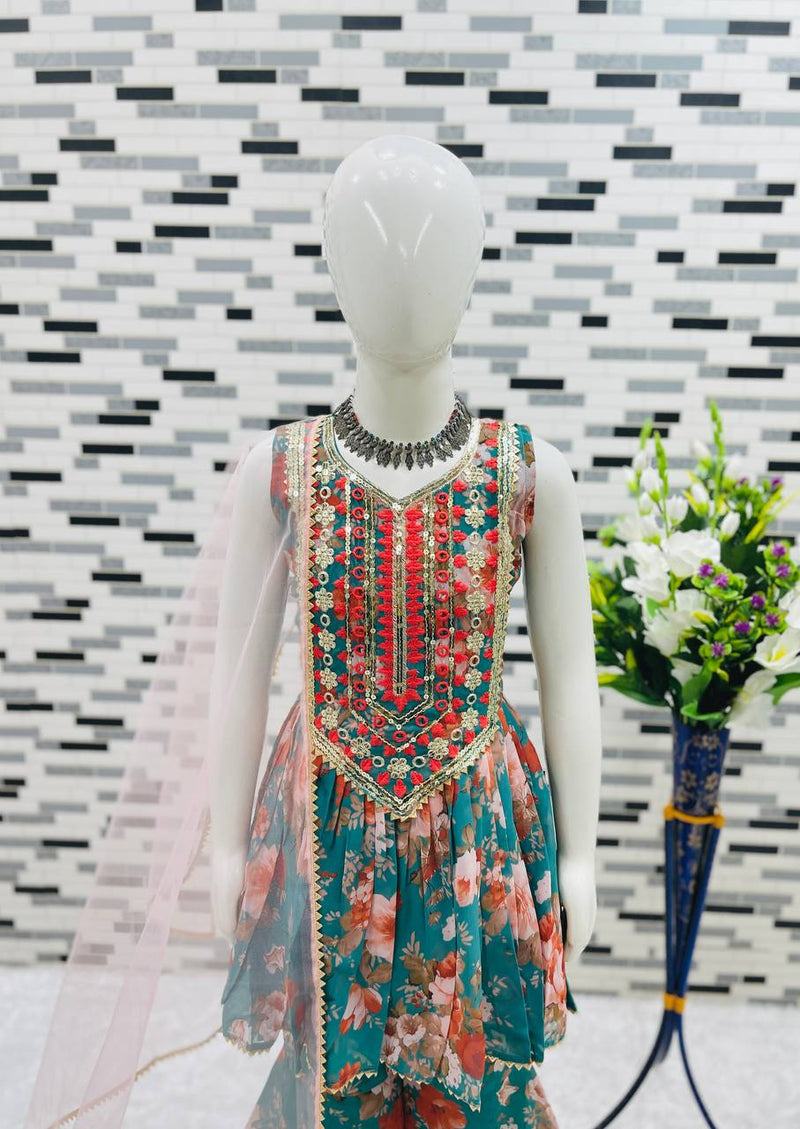 TOP WITH SARARAA AND DUPATTAA FULL STTICHED OC-184